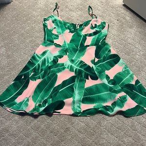 Buddy Love Pink and green palm dress!!